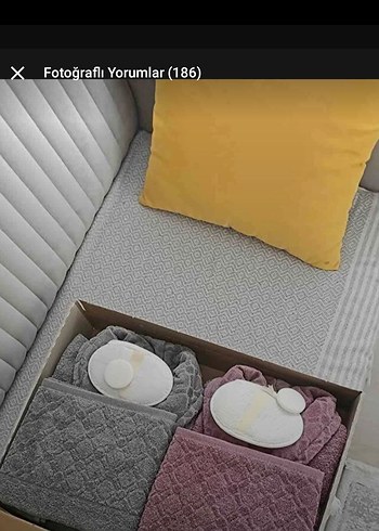 Bohem Gri Bornoz ve Havlu Seti - Görsel 2