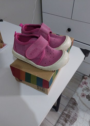 Kız Bebek İlk Adım Ayakkabısı Pembe Velcro - Görsel 2