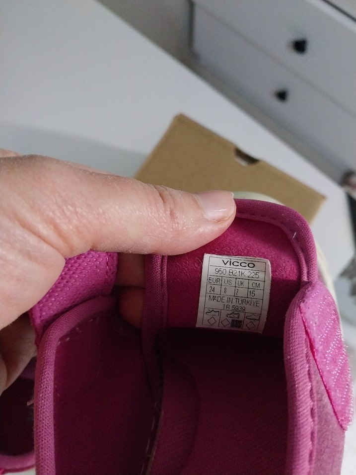 Kız Bebek İlk Adım Ayakkabısı Pembe Velcro - Görsel 3