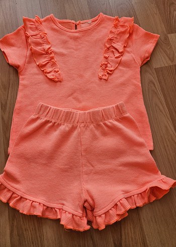 LC Waikiki Pembe Fırfırlı Bebek Kız Takımı