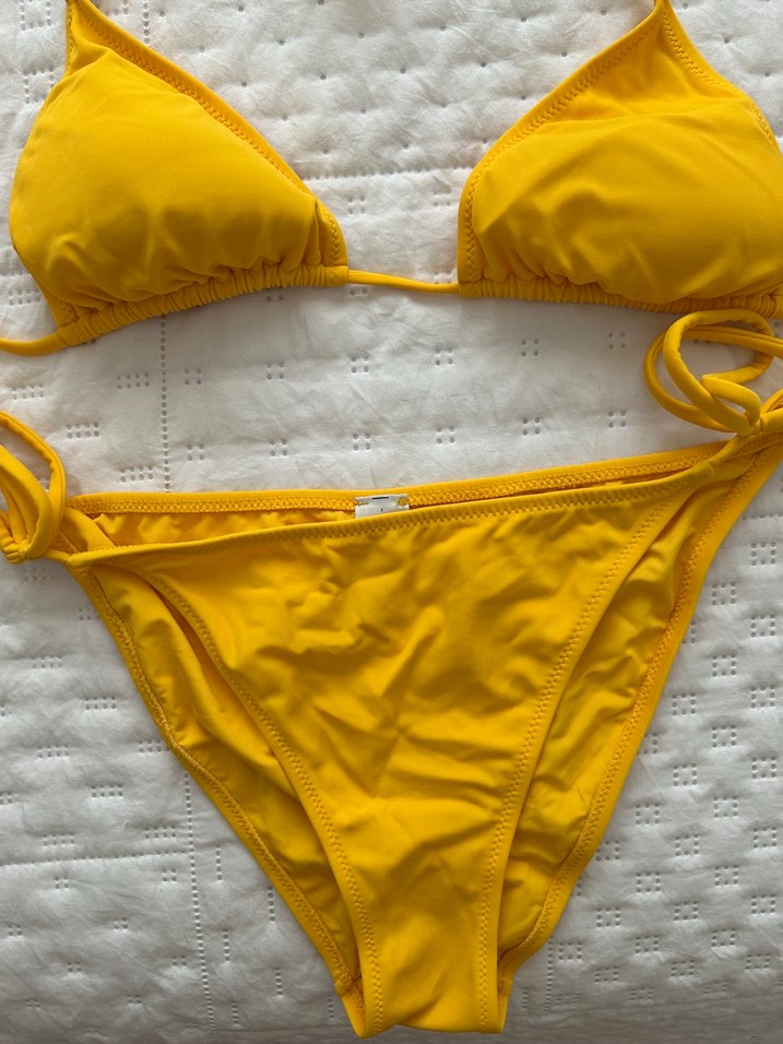 Parlak Sarı İpli Kadın Bikini - Görsel 2