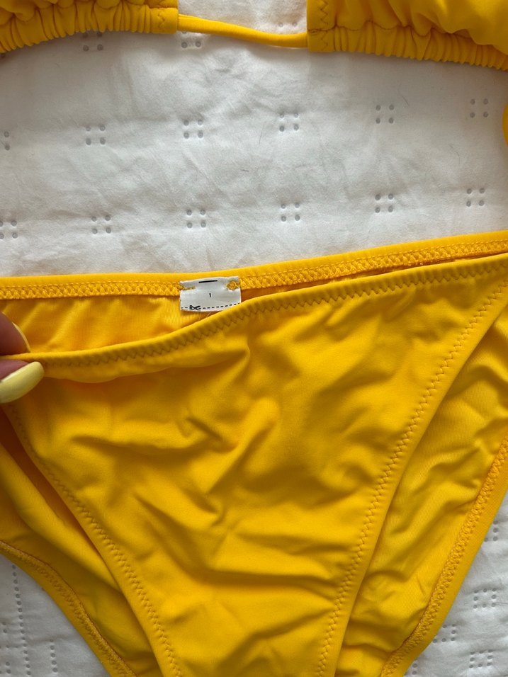 Parlak Sarı İpli Kadın Bikini - Görsel 5