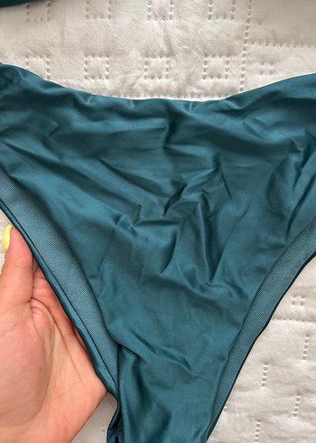 Uzun Drapeli Turkuaz Bohem Bikini Takımı - Görsel 6