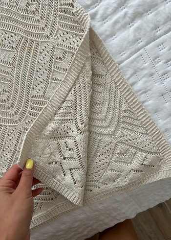 Bej Örgü Bohem Uzun Elbise - Görsel 6