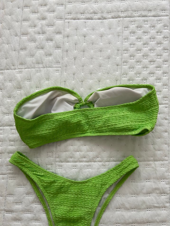 Yeşil Straplez Bohem Bikini Takımı - Görsel 5