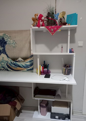 çalışma masası ve kitaplık - Görsel 2