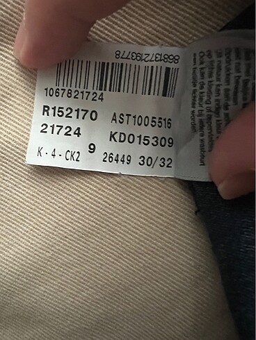 30 Beden mavi Renk Kot pantolon