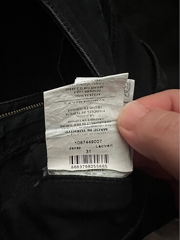 31 Beden lacivert Renk Kot pantolon