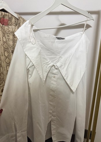 Asimetrik Yaka Gömlek - Görsel 2