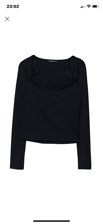 stradivarius dantel detaylı bluz