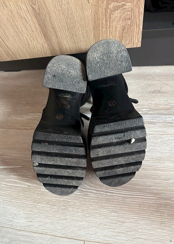 Siyah Platform Topuklu Gotik Kadın Ayakkabı - Görsel 2