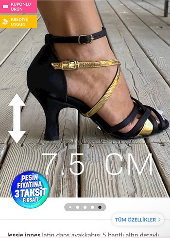 Tokalı Tango Dans Topuklu Ayakkabı - Görsel 2