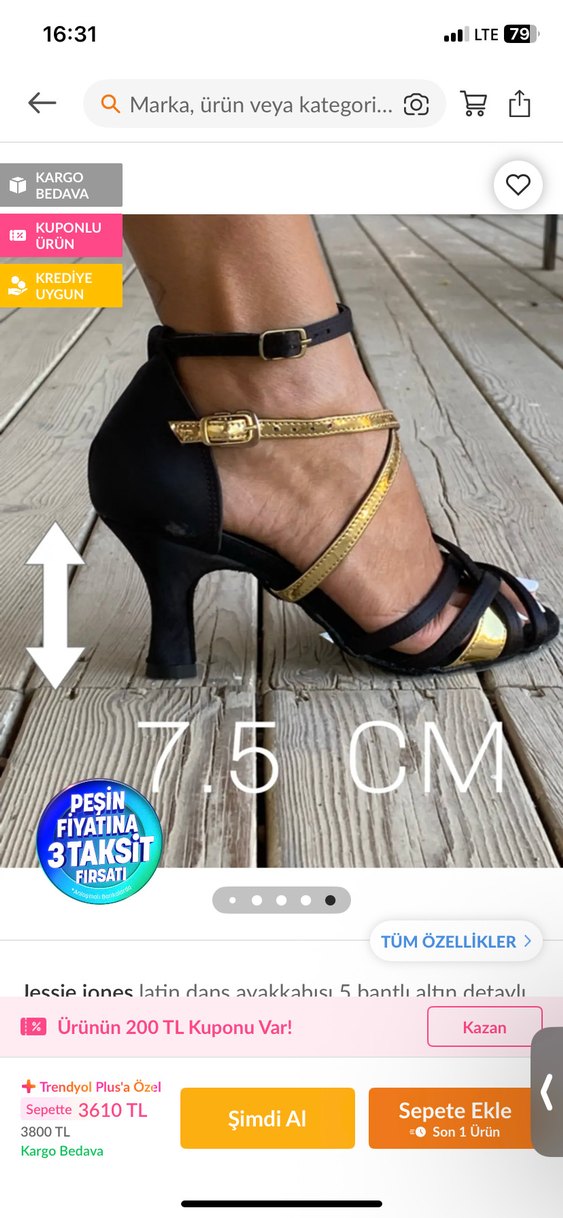 Tokalı Tango Dans Topuklu Ayakkabı - Görsel 2