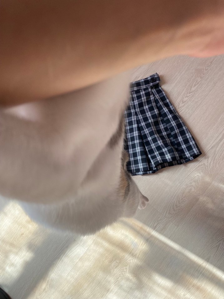 Siyah Ekose Pileli Midi Etek - Görsel 3