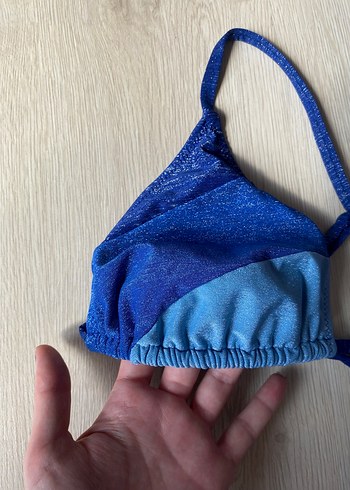 Parlak Mavi Mini Bikini Üstü - Görsel 2