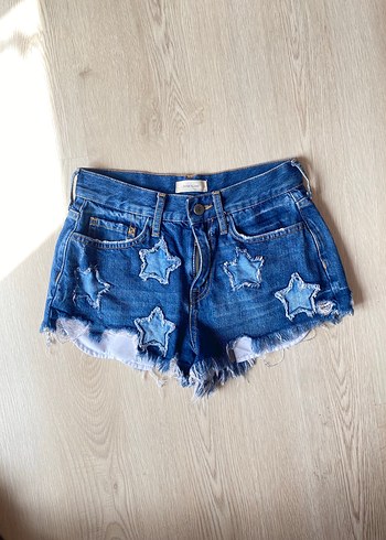 Renkli Bağcıklı Mini Denim Şort