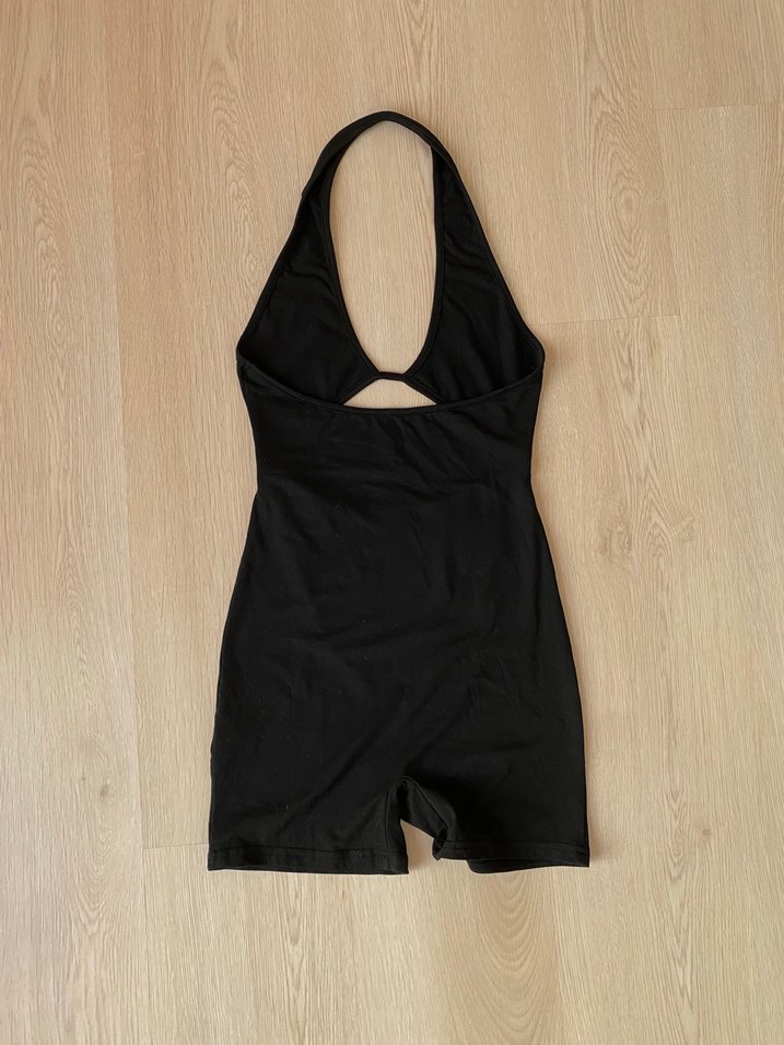 Siyah Straplez Kısa Kadın Tulum - Görsel 3