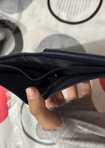 Düz Mavi Deri Erkek Cüzdan - Görsel 4