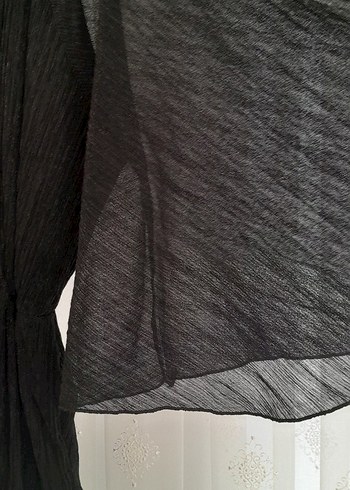 Siyah Uzun Gotik Elbise - Görsel 5