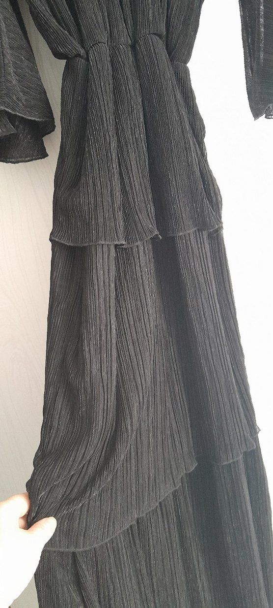 Siyah Uzun Gotik Elbise - Görsel 4