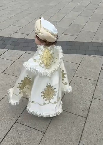 Krem Etnik Püsküllü Sünnet Kostümü - Görsel 6