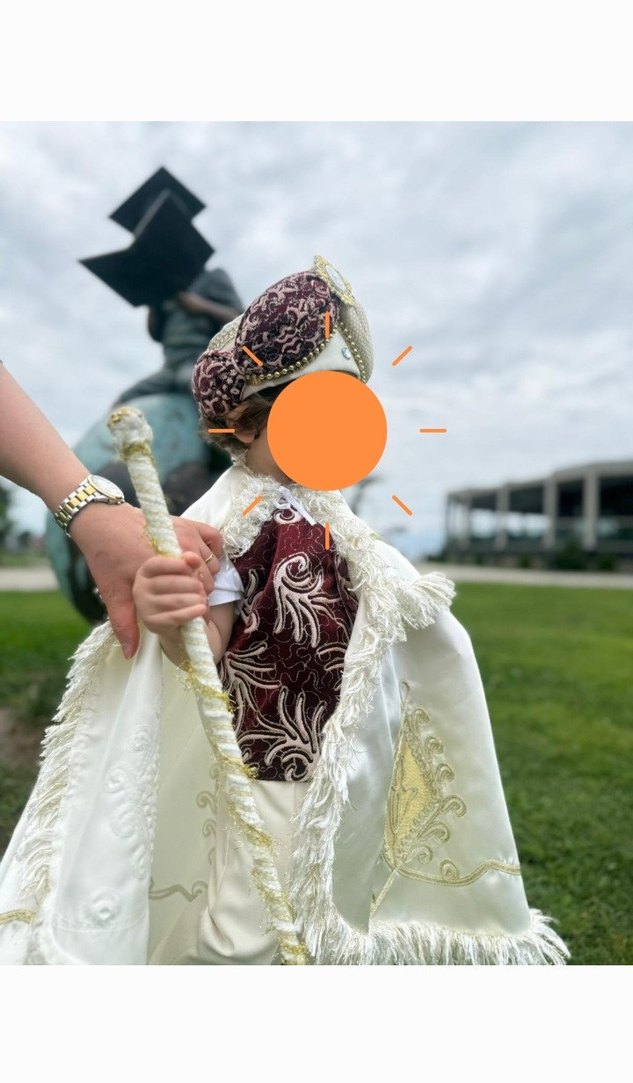 Krem Etnik Püsküllü Sünnet Kostümü - Görsel 2