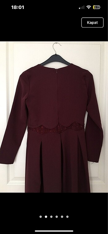 Suud Collection Bordo abiye elbise