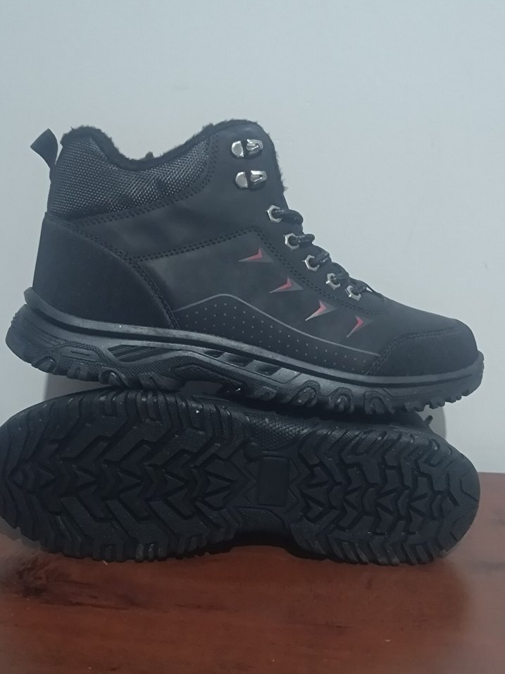 Erkek Siyah Bağcıklı Kauçuk Bot sıfır ürün - Görsel 2