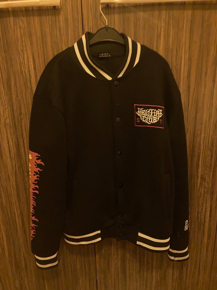 Düğmeli Siyah Bomber Ceket - Görsel 2