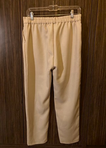 Diğer Bej Kadın Midi Kumaş Pantolon