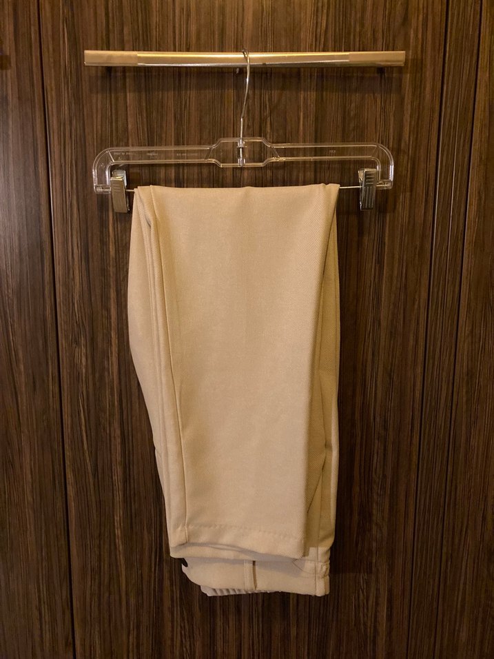 Bej Kadın Midi Kumaş Pantolon - Görsel 4