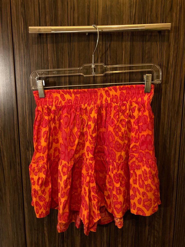 Drapeli Kırmızı Mini Bohem Bluz - Görsel 4