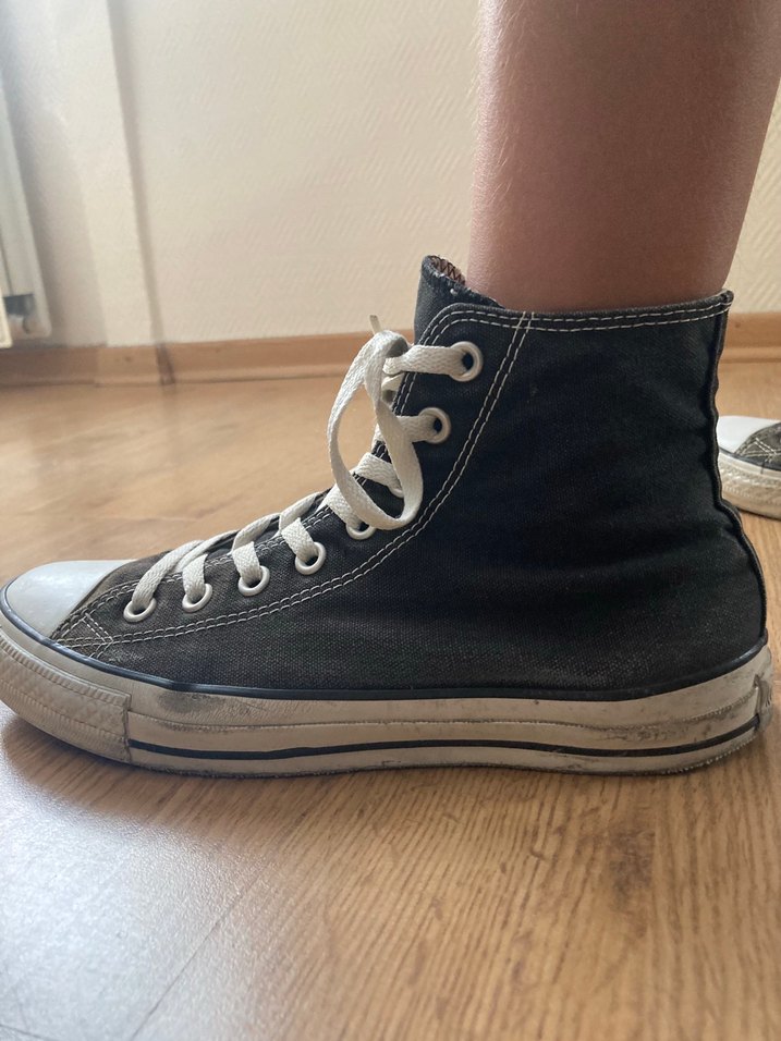 Gri Yüksek Bilekli Kadın Spor Ayakkabı - Görsel 3