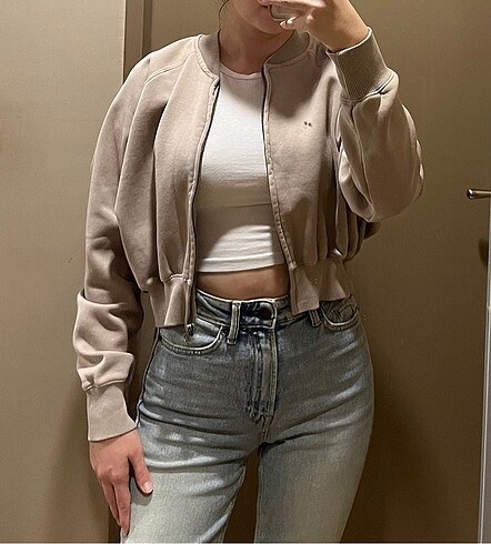 xs Beden camel Renk Crop Hırka