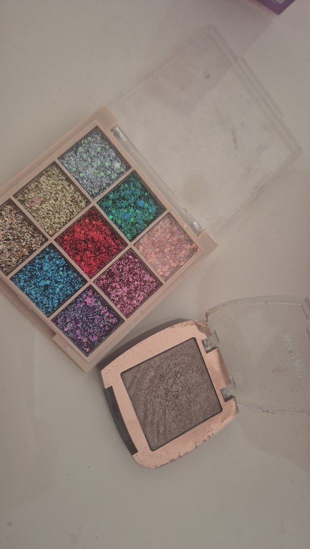 Parlak Çok Renkli Göz Farı Paleti ve Tek Far - Görsel 2