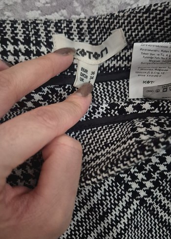 gri koton kadın kışlık etek - Görsel 2