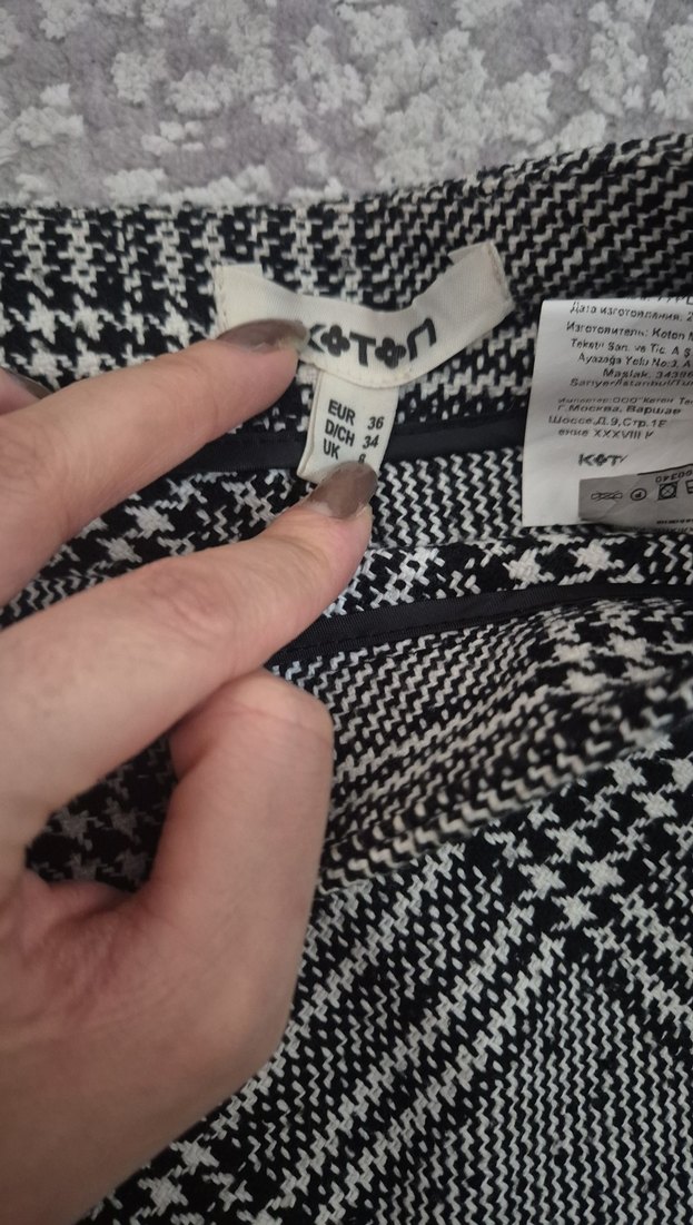 gri koton kadın kışlık etek - Görsel 2