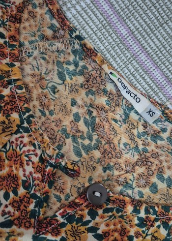 Çiçek Desenli Kadın gömlek - Görsel 2