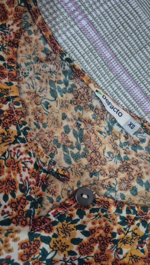 Çiçek Desenli Kadın gömlek - Görsel 2