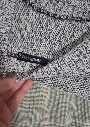 Gri Kadın Triko Mini Kazak - Görsel 2