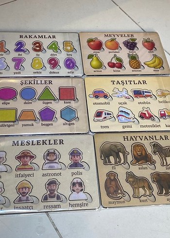 Diğer Ahşap Meslekler ve Sayılar Eğitici Oyuncak