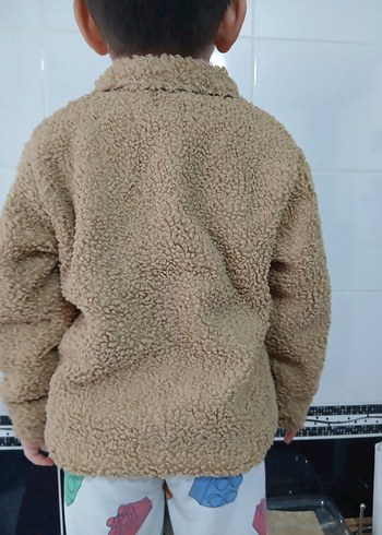 Erkek Çocuk Kahverengi Düğmeli Oversize Kaban - Görsel 5