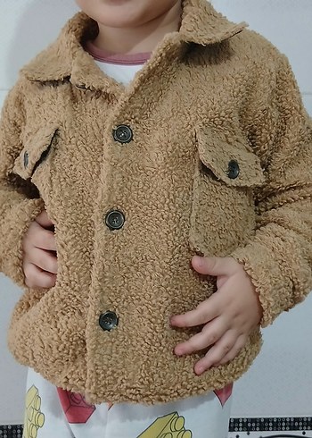 Erkek Çocuk Kahverengi Düğmeli Oversize Kaban - Görsel 4