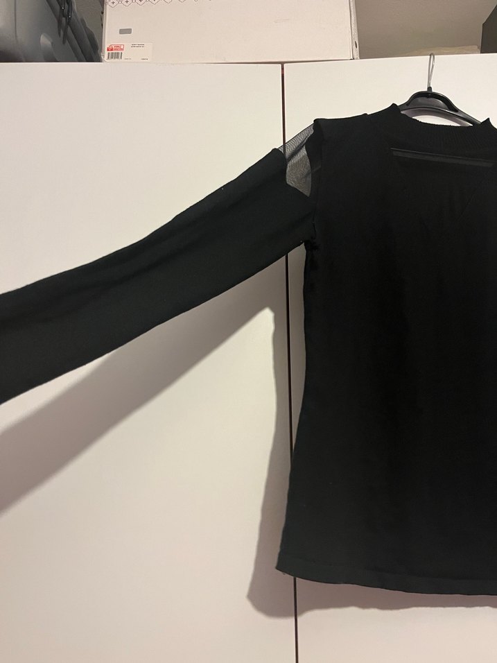 Gusto Uzun Kollu Balıkçı Yaka tül detaylı - Görsel 4