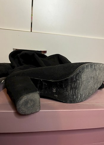 Siyah Süet Çorap Çizme - Görsel 3