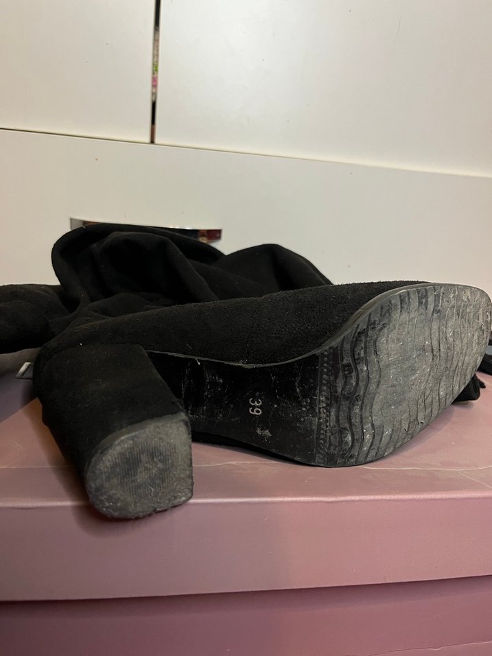 Siyah Süet Çorap Çizme - Görsel 3