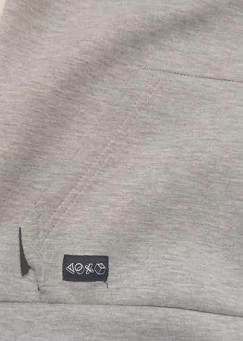 13-14 Yaş Beden gri Renk PlayStation Fermuarlı Gri Sweatshirt