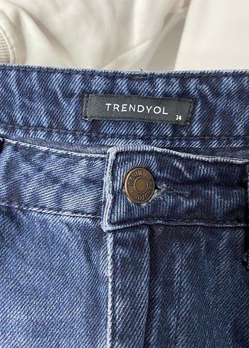 Lacivert Kadın Regular Fit Denim Pantolon - Görsel 3