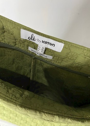 Yeşil Pilili Mini şortlu Etek - Görsel 5