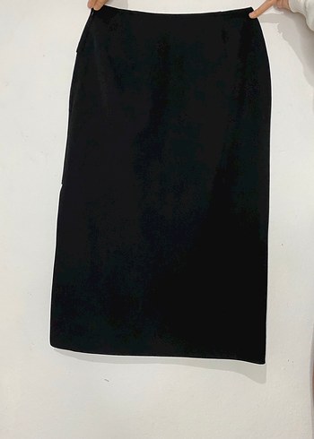 Drapeli Siyah Uzun Kalem Etek - Görsel 2